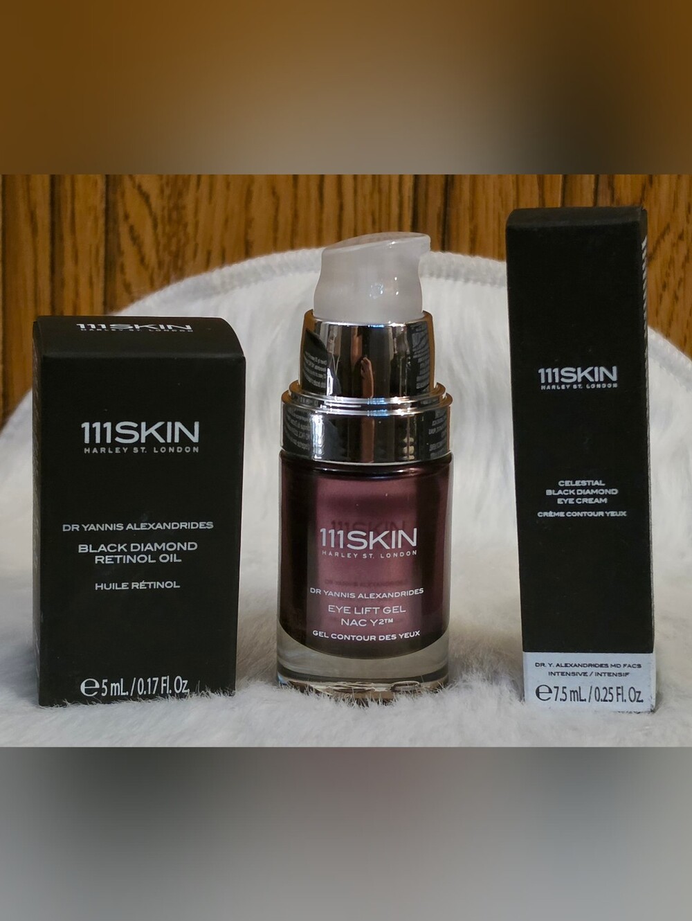 111SKIN Skincare Bundle - Eye Lift Gel, Black Diamond Retinol Oil & Eye Cream
